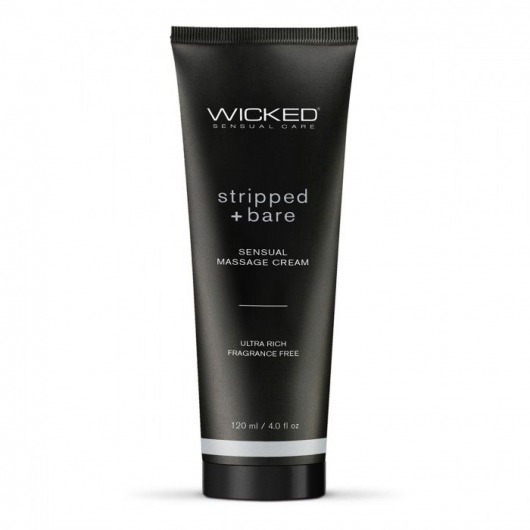 Массажный легкий крем WICKED Stripped plus Bare - 120 мл. - Wicked - купить с доставкой в Королеве