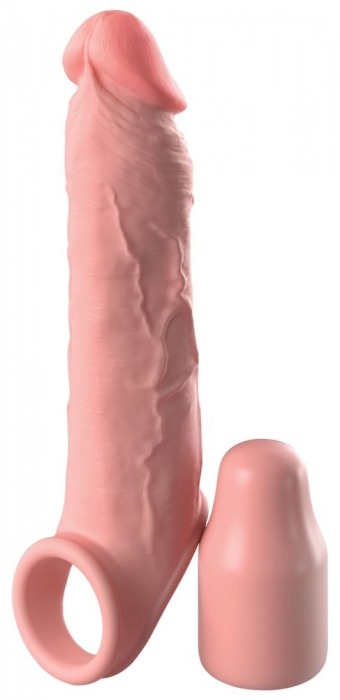 Телесная насадка-удлинитель 2 Inch Silicone X-tension with Strap - 20,3 см. - Pipedream - в Королеве купить с доставкой