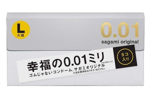 Презервативы Sagami Original 0.02 L-size увеличенного размера - 5 шт. - Sagami - купить с доставкой в Королеве