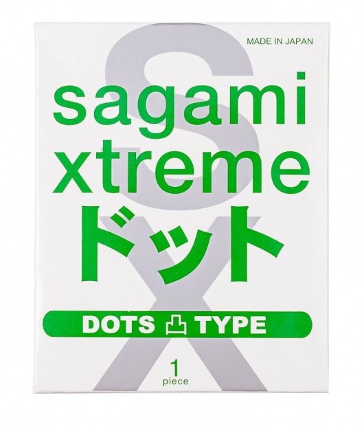 Презерватив Sagami Xtreme Type-E с точками - 1 шт. - Sagami - купить с доставкой в Королеве