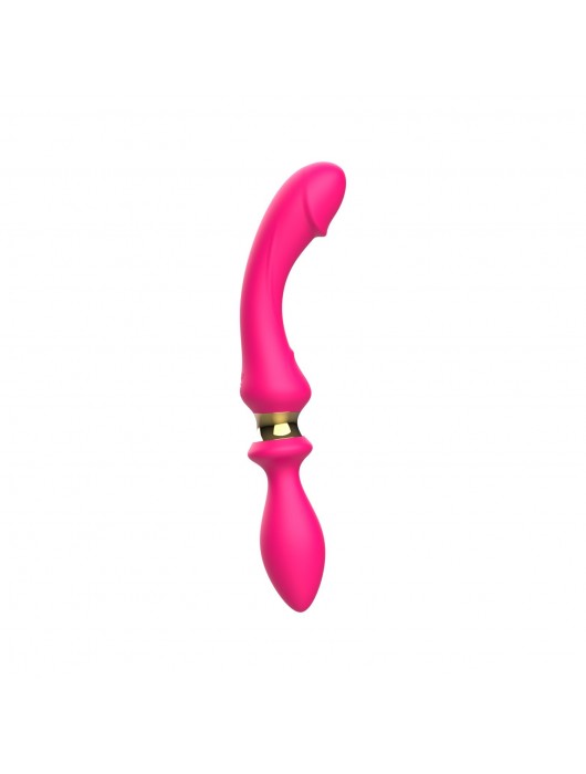 Розовый двусторонний вибромассажёр - 26,8 см. - I-MOON