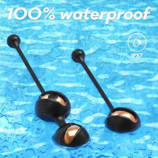 Набор из 2 черных виброшариков Gem-Rct - S-HANDE