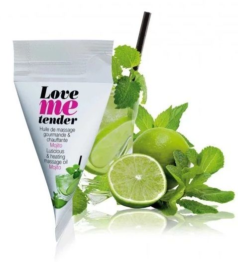 Съедобное согревающее массажное масло Love Me Tender Mojito с ароматом мохито - 10 мл. - Love to Love - купить с доставкой в Королеве