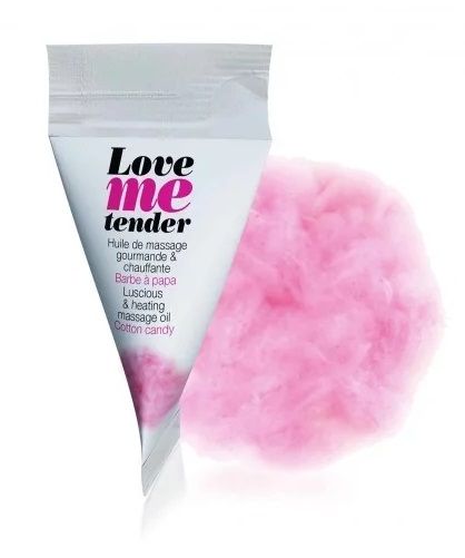 Съедобное согревающее массажное масло Love Me Tender Cotton Candy с ароматом сладкой ваты - 10 мл. - Love to Love - купить с доставкой в Королеве