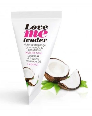 Съедобное согревающее массажное масло Love Me Tender Cocos с ароматом кокоса - 10 мл. - Love to Love - купить с доставкой в Королеве