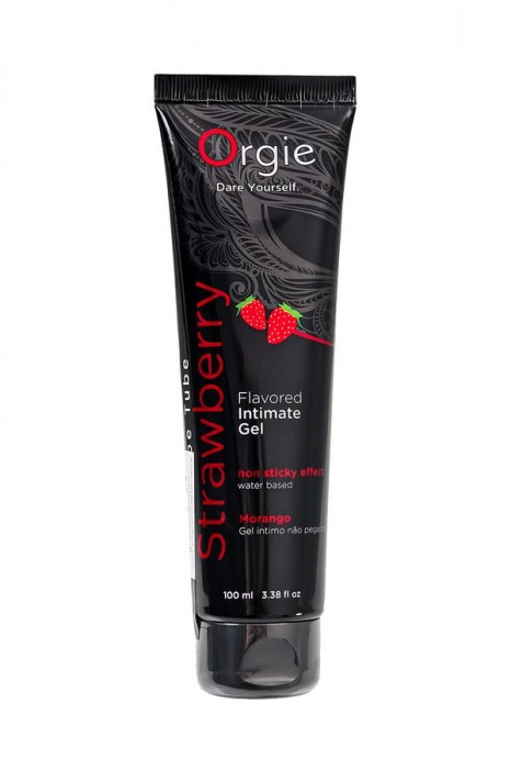 Интимный гель на водной основе Lube Tube Strawberry с клубничным вкусом - 100 мл. - ORGIE - купить с доставкой в Королеве