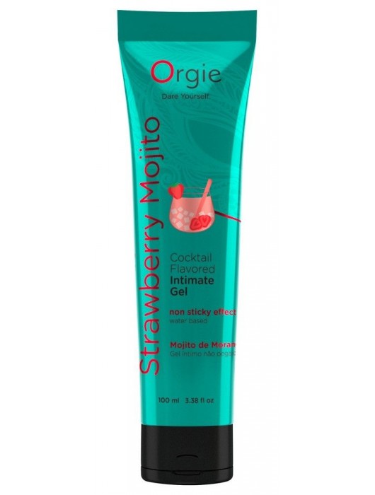 Съедобный интимный гель Orgie Lube Tube Cocktail Strawberry Mojito - 100 мл. - ORGIE - купить с доставкой в Королеве