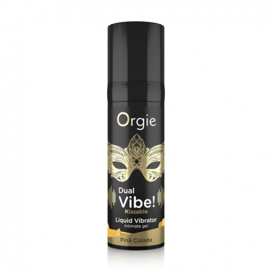 Съедобный гель Dual Vibe Pina Colada с эффектом вибрации и вкусом коктейля пина колада - 15 мл. - ORGIE - купить с доставкой в Королеве