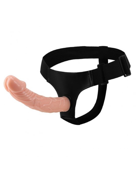 Гладкий фаллоимитатор с крупной головкой на ремешках - 19,7 см. - Baile - купить с доставкой в Королеве