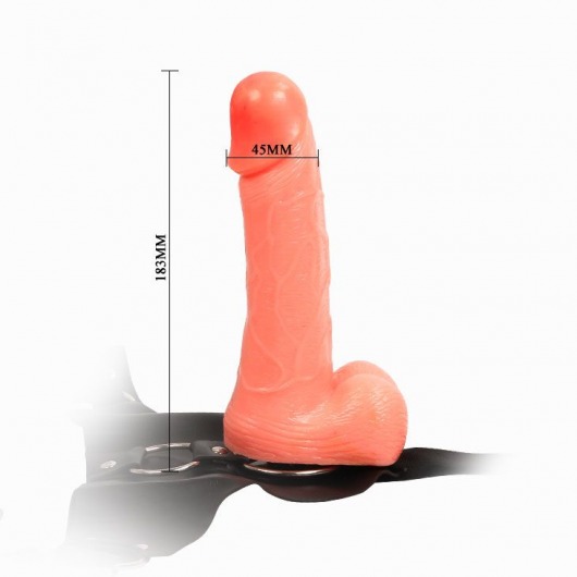 Женский страпон изогнутой формы - 18,3 см. - Baile - купить с доставкой в Королеве