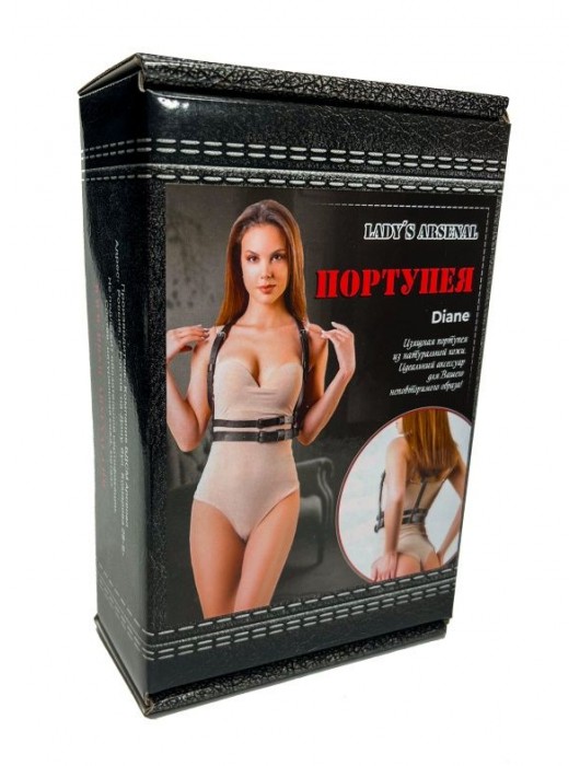 Изящная портупея из натуральной кожи Diane - БДСМ Арсенал - купить с доставкой в Королеве