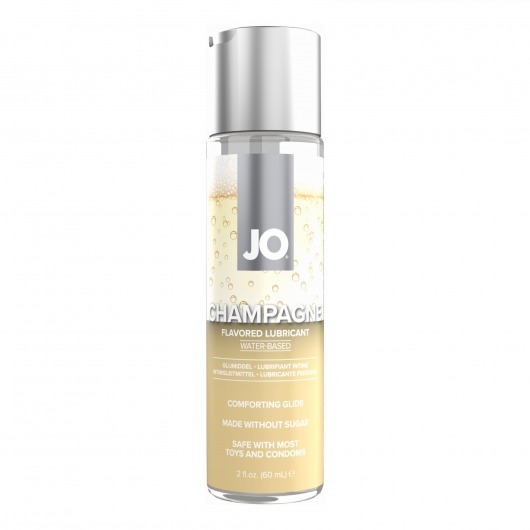 Лубрикант на водной основе JO H2O Champagne Flavored Lubricant с ароматом шампанского - 60 мл. - System JO - купить с доставкой в Королеве