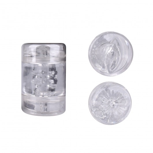 Прозрачный двусторонний мастурбатор Joy Cup - вагина и анус - Erokay - в Королеве купить с доставкой