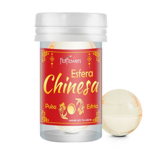 Интимный гель Chinesa Esfera с охлаждающе-пульсирующим эффектом (2 шарика по 3 гр.) - HotFlowers - купить с доставкой в Королеве
