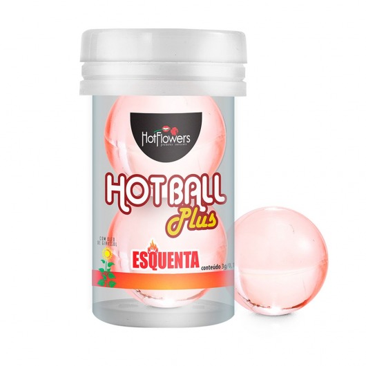 Лубрикант на масляной основе Hot Ball Plus с разогревающим эффектом (2 шарика по 3 гр.) - HotFlowers - купить с доставкой в Королеве