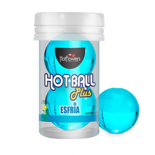 Лубрикант на масляной основе Hot Ball Plus с охлаждающим эффектом (2 шарика по 3 гр.) - HotFlowers - купить с доставкой в Королеве