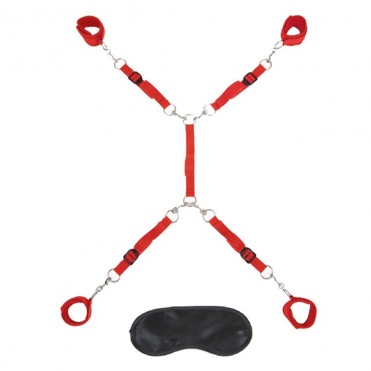 Красная фиксация на матрас Classic Bedspreader - Lux Fetish - купить с доставкой в Королеве