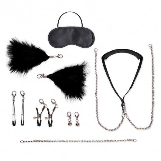 Большой эротический набор из 12 предметов Interchangeable Collar   Nipple Clips Set - Lux Fetish - купить с доставкой в Королеве