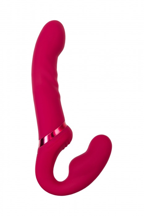 Малиновый безремневой страпон Lapis - 23 см. - Lovense - купить с доставкой в Королеве