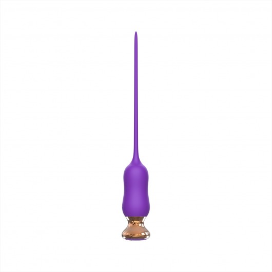 Фиолетовый тонкий стимулятор Nipple Vibrator - 23 см. - I-MOON - купить с доставкой в Королеве