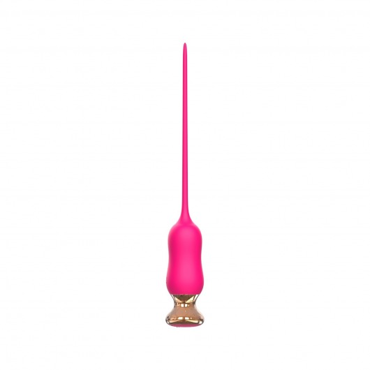 Розовый тонкий стимулятор Nipple Vibrator - 23 см. - I-MOON - купить с доставкой в Королеве