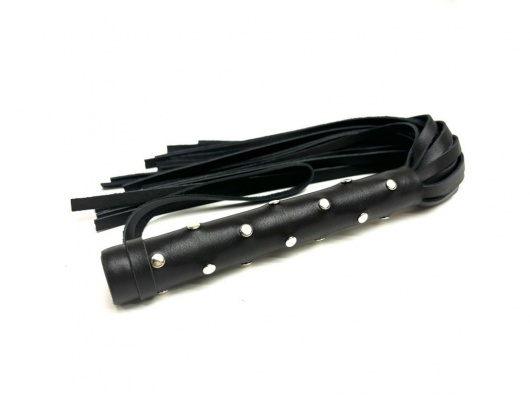 Кожаная плеть «Звездное небо» - 43 см. - БДСМ Арсенал - купить с доставкой в Королеве