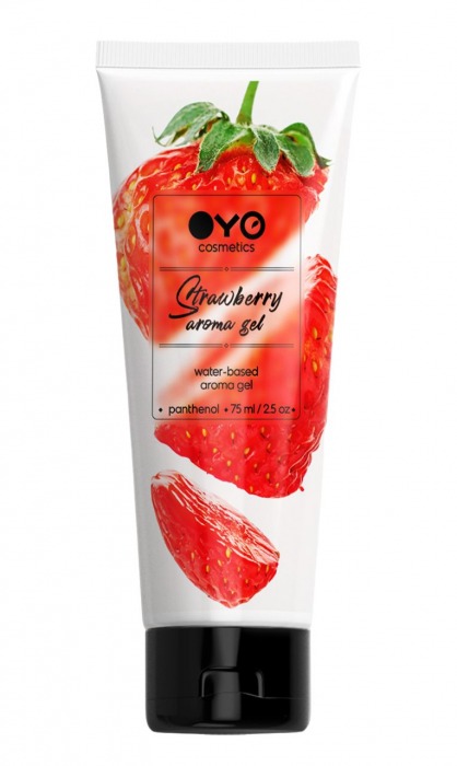 Лубрикант на водной основе OYO Aroma Gel Strawberry с ароматом клубники - 75 мл. - OYO - купить с доставкой в Королеве