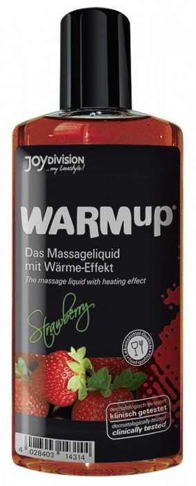 Разогревающее масло WARMup Strawberry - 150 мл. - Joy Division - купить с доставкой в Королеве