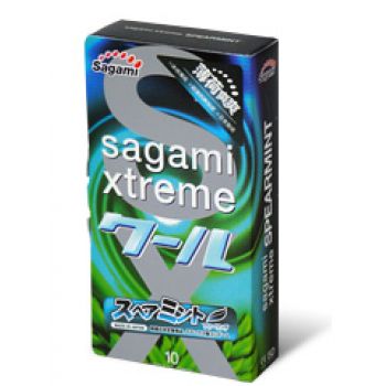 Презервативы Sagami Xtreme Mint с ароматом мяты - 10 шт. - Sagami - купить с доставкой в Королеве