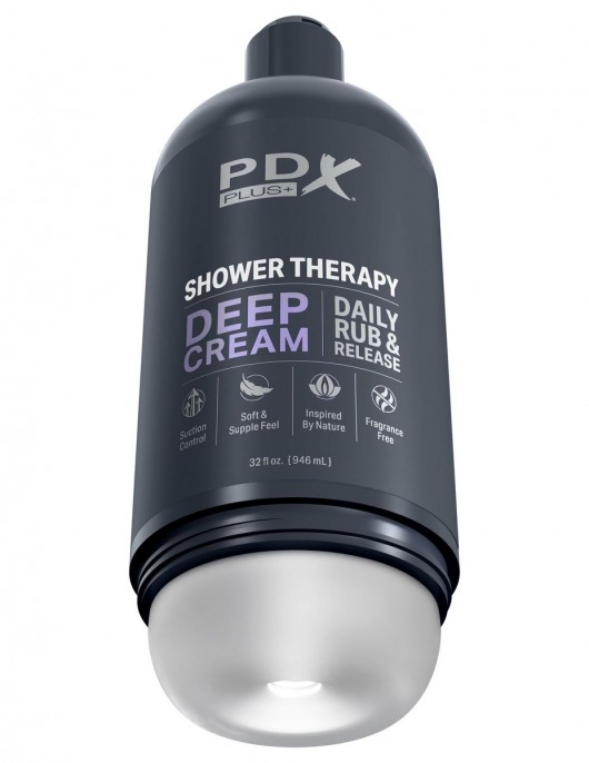 Мастурбатор в бутылке Shower Therapy Deep Cream - Pipedream - в Королеве купить с доставкой