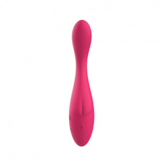 Розовый изогнутый вибромассажер - 18,9 см. - I-MOON