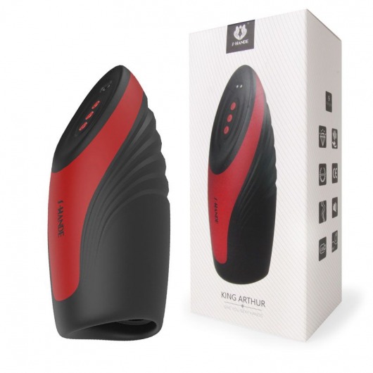Черно-красный вибромастурбатор King Arthur - S-HANDE - в Королеве купить с доставкой