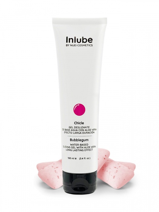 Лубрикант на водной основе Nuei Inlube с алоэ вера и ароматом бабл-гам - 100 мл. - Nuei cosmetics - купить с доставкой в Королеве