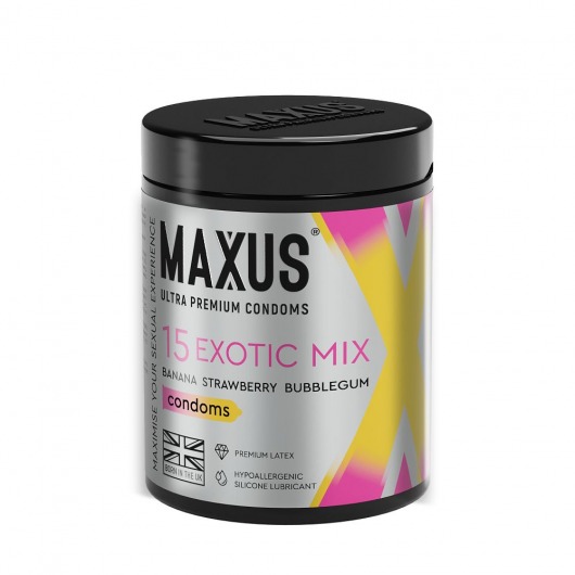 Цветные ароматизированные презервативы MAXUS Exotic Mix - 15 шт. - Maxus - купить с доставкой в Королеве