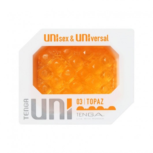 Оранжевый мастурбатор-стимулятор Tenga Uni Topaz - Tenga - в Королеве купить с доставкой