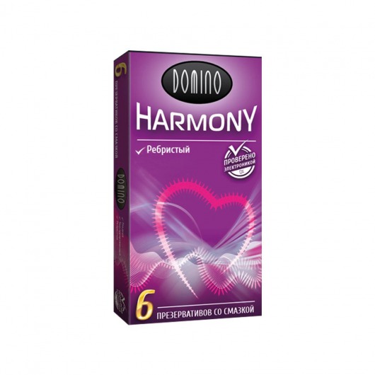 Презервативы с рёбрышками Domino Harmony - 6 шт. - Domino - купить с доставкой в Королеве