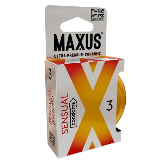 Презервативы анатомической формы Maxus Sensual - 3 шт. - Maxus - купить с доставкой в Королеве