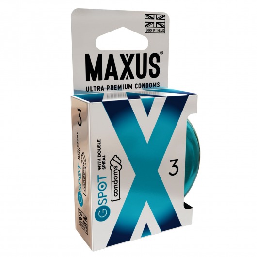 Презервативы Maxus G spot с двойной спиралью - 3 шт. - Maxus - купить с доставкой в Королеве