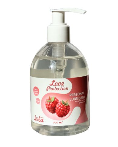 Лубрикант на водной основе Love Protection Raspberry с ароматом малины - 300 мл. - Lola Games - купить с доставкой в Королеве