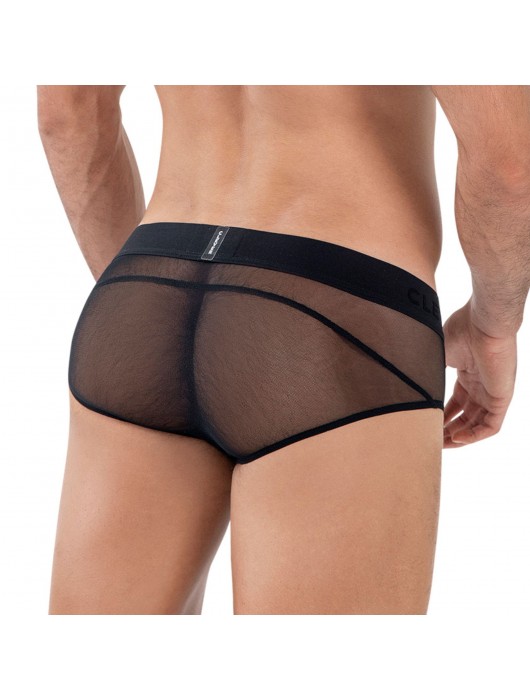 Черные полупрозрачные трусы-брифы Yin Yang Brief - Clever Masculine Underwear купить с доставкой