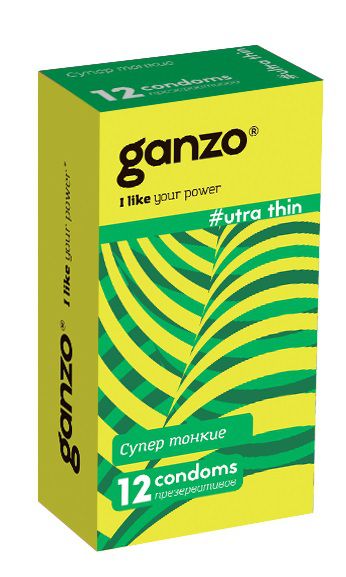 Ультратонкие презервативы Ganzo Ultra thin - 12 шт. - Ganzo - купить с доставкой в Королеве