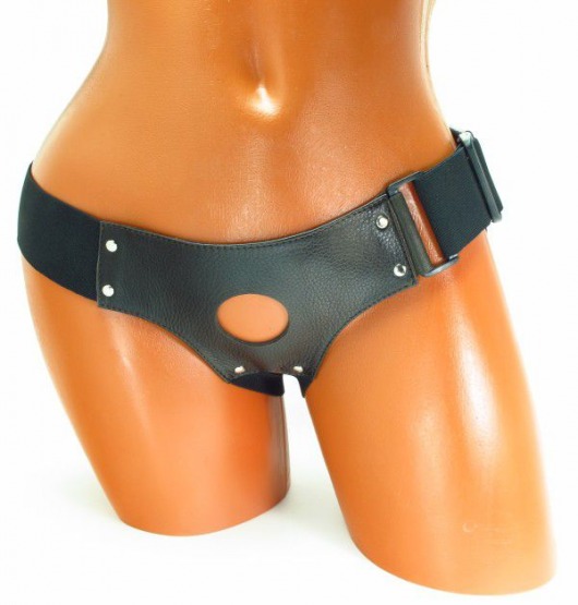 Трусики для страпона коричневого цвета - БДСМ Арсенал - купить с доставкой в Королеве
