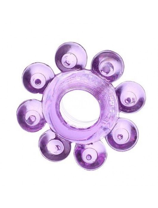 Мягкая фиолетовая гелевая насадка - Toyfa Basic - в Королеве купить с доставкой