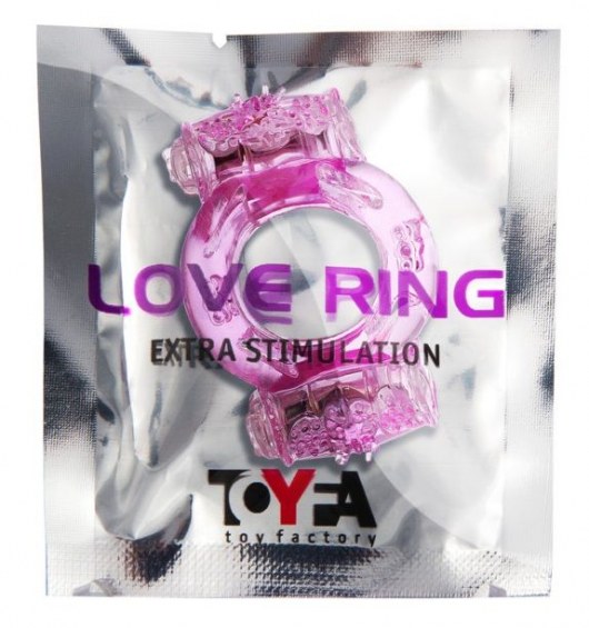 Розовое виброкольцо с двумя батарейками - Toyfa Basic - в Королеве купить с доставкой