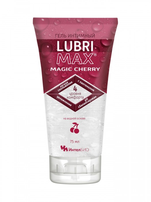 Интимный гель-смазка на водной основе Lubrimax Magic Cherry - 75 мл. - ИнтелБИО - купить с доставкой в Королеве