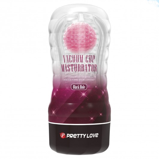 Прозрачный текстурированный мастурбатор Vacuum Cup Masturbator Black Hole - Baile - в Королеве купить с доставкой