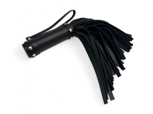 Черная генитальная мини-плеть Queen Arsenal - 26 см. - БДСМ Арсенал - купить с доставкой в Королеве