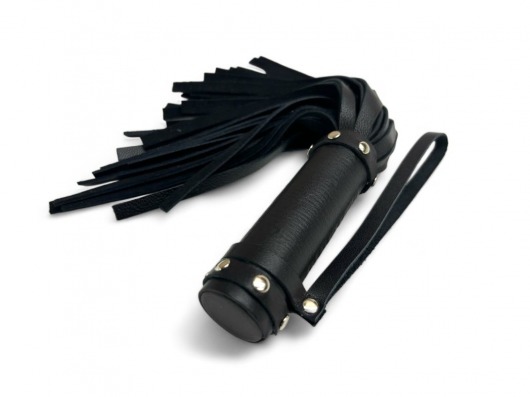 Черная генитальная мини-плеть Queen Arsenal - 26 см. - БДСМ Арсенал - купить с доставкой в Королеве