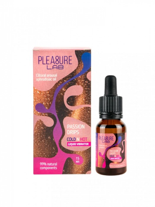 Жидкий вибратор Passion Drips Cold n Hot - 15 мл. - Pleasure Lab - купить с доставкой в Королеве