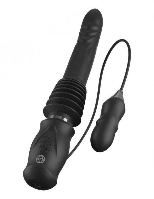 Черный автоматический вибромассажер с вибропулей Ultimate Silicone Thruster - Pipedream - купить с доставкой в Королеве